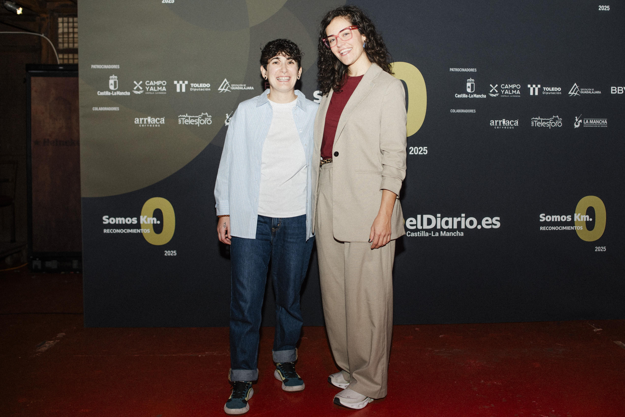Soledad López y Jésica Alfaro, de La Bodeguilla de Motilla en el photocall