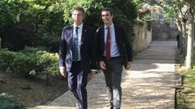 Pablo Casado y Alberto Núñez Feijóo en un acto del PP.