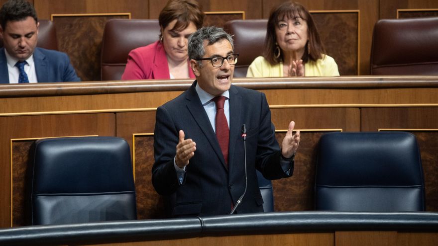 El ministro de la Presidencia, Relaciones con las Cortes y Justicia, Félix Bolaños, a 7 de mayo de 2025, en Madrid (España).