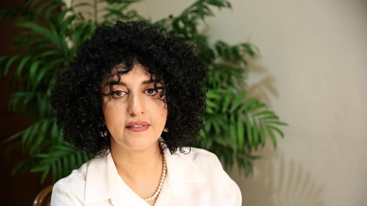 Retrato de Narges Muhammadi en 2025