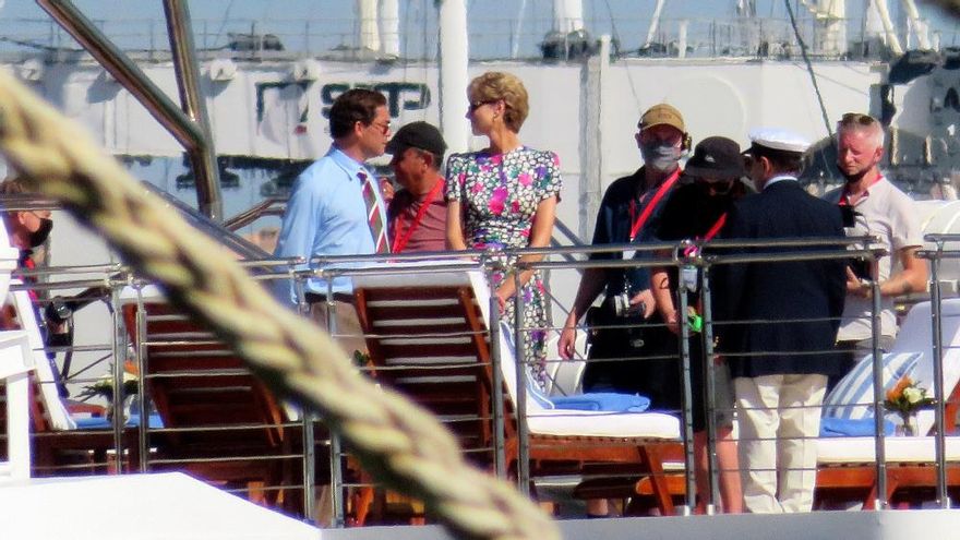 Imagen del rodaje de la quinta temporada de 'The Crown' en Mallorca