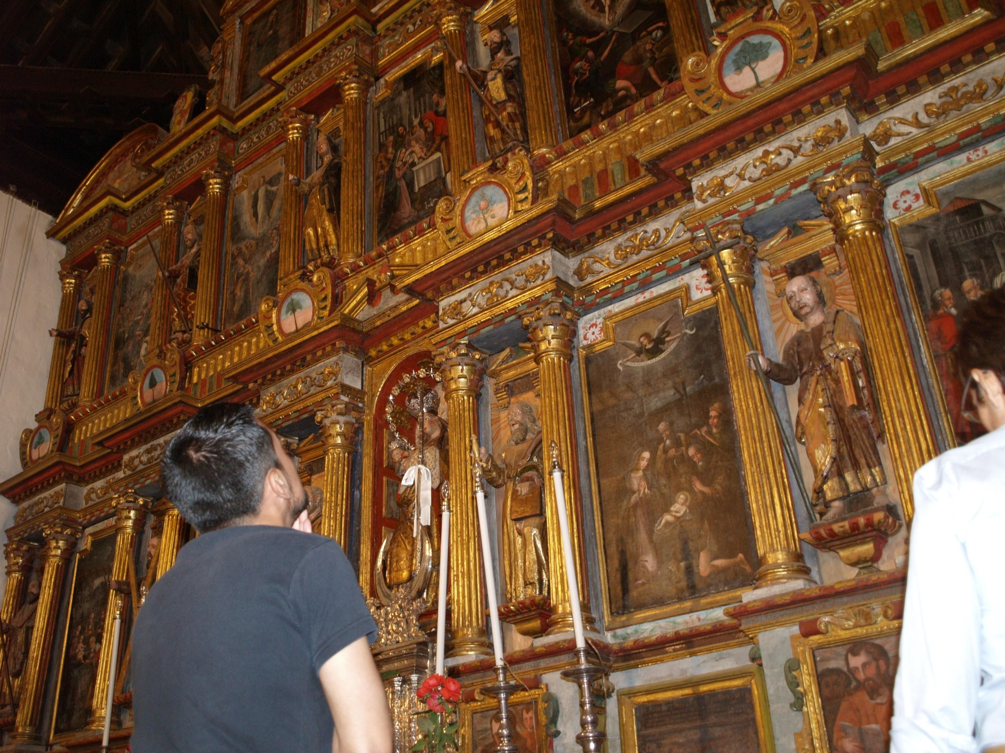 Detalle del retablo mayor de Tijarafe, 1628.