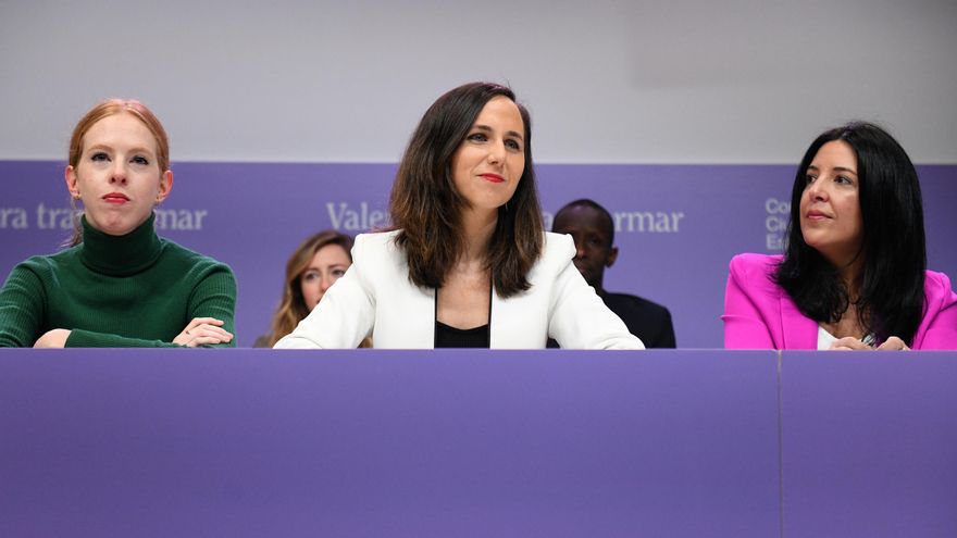 Lilith Verstrynge, Ione Belarra y Idoia Villanueva en el Consejo Ciudadano Estatal de Podemos