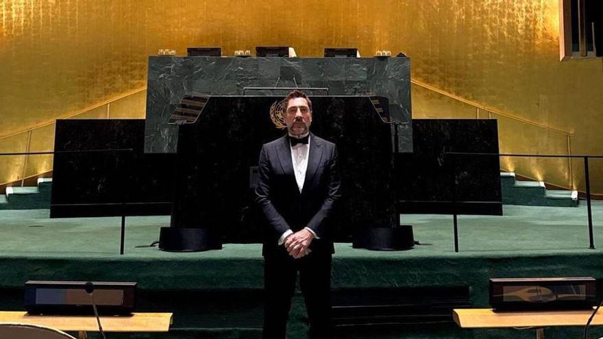 Javier Bardem recoge el premio al Ciudadano Global del año de la UNCA