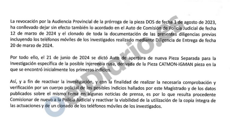 El juez Aguirre repite la búsqueda de pruebas sobre la trama rusa que la Audiencia de Barcelona invalidó