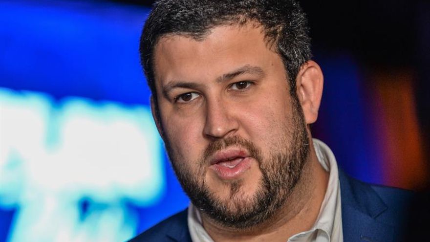 En la imagen un registro del líder opositor venezolano y comisionado de la OEA para los refugiados venezolanos, David Smolansky.