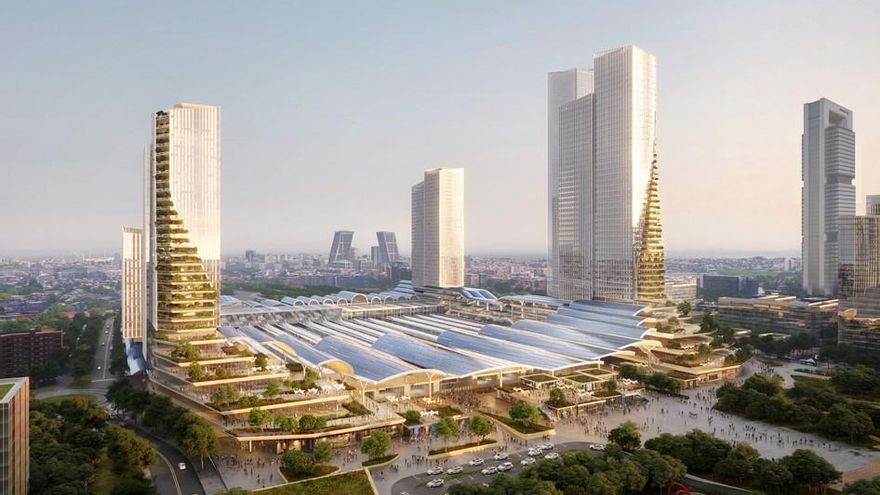 La futura estación de Chamartín albergará bóvedas, rascacielos y "balcones urbanos": estas son sus imágenes