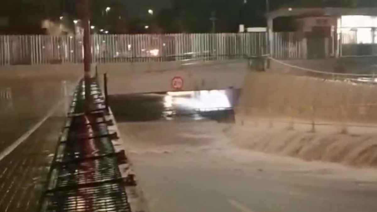 Un túnel inundado junto al barranco de la Saleta.