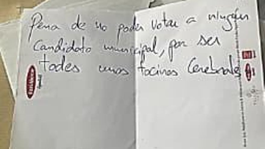 Otro voto nulo con mensaje