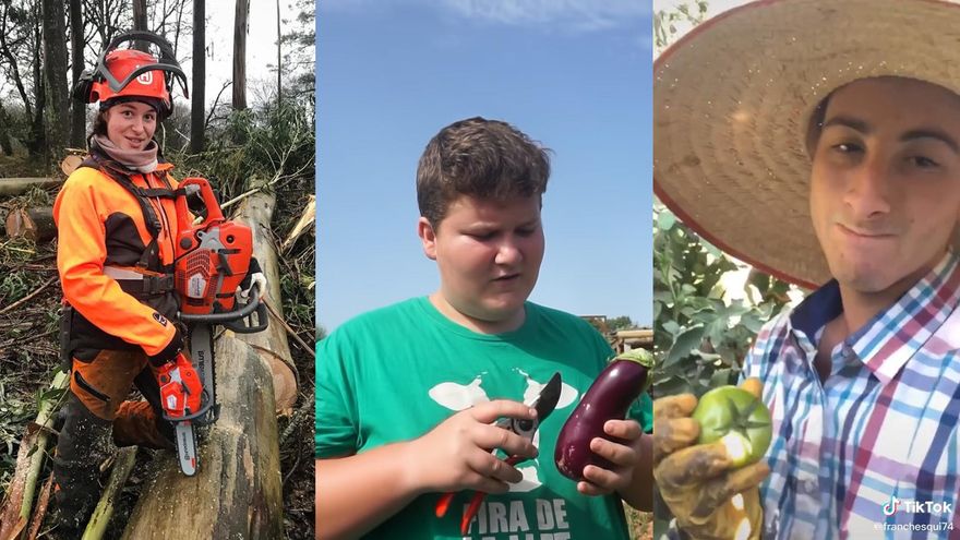 Los influencers Laura Vallejo, Miquel Montoro y Fran López en sus respectivas redes sociales Instagram, YouTube y TikTok