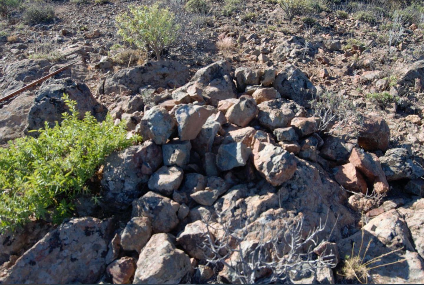 Restos de una torreta destruida