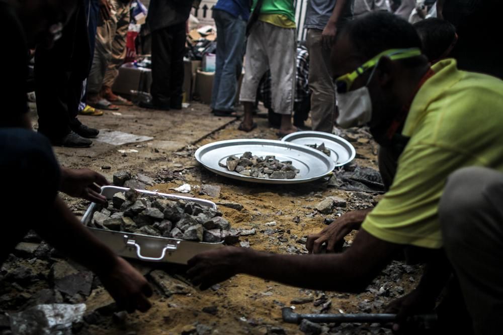 Enfrentamientos entre la policía y los partidarios de Mosri en El Cairo. / Mosa'ab Elshamy