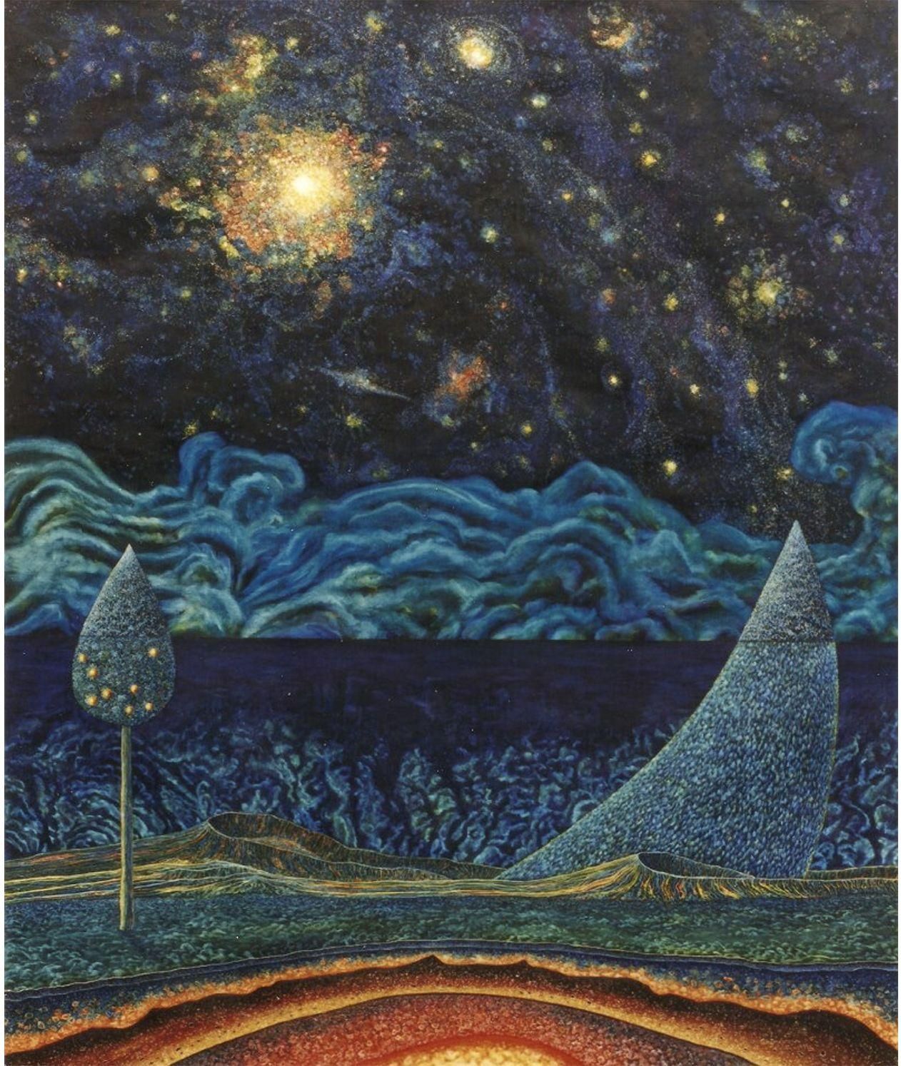 'El equilibrio del mundo', óleo sobre lienzo, 120 x 97 cm, de Óscar Lorenzo. 1997