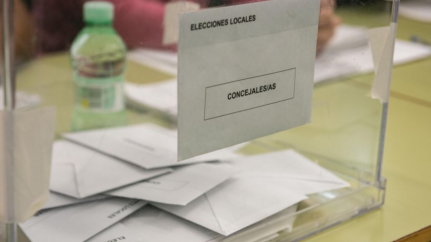 Una urna de las elecciones municipales del pasado 28M.