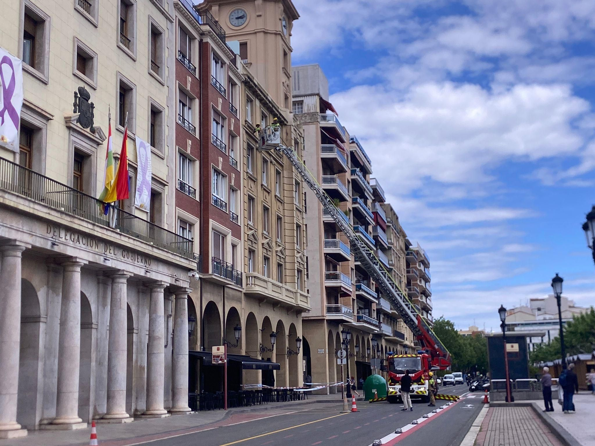 Desprendimiento en la calle Muro de la Mata