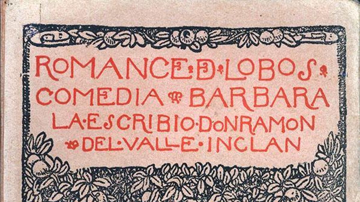 Portada de la edición de 1922 de "Romance de lobos".