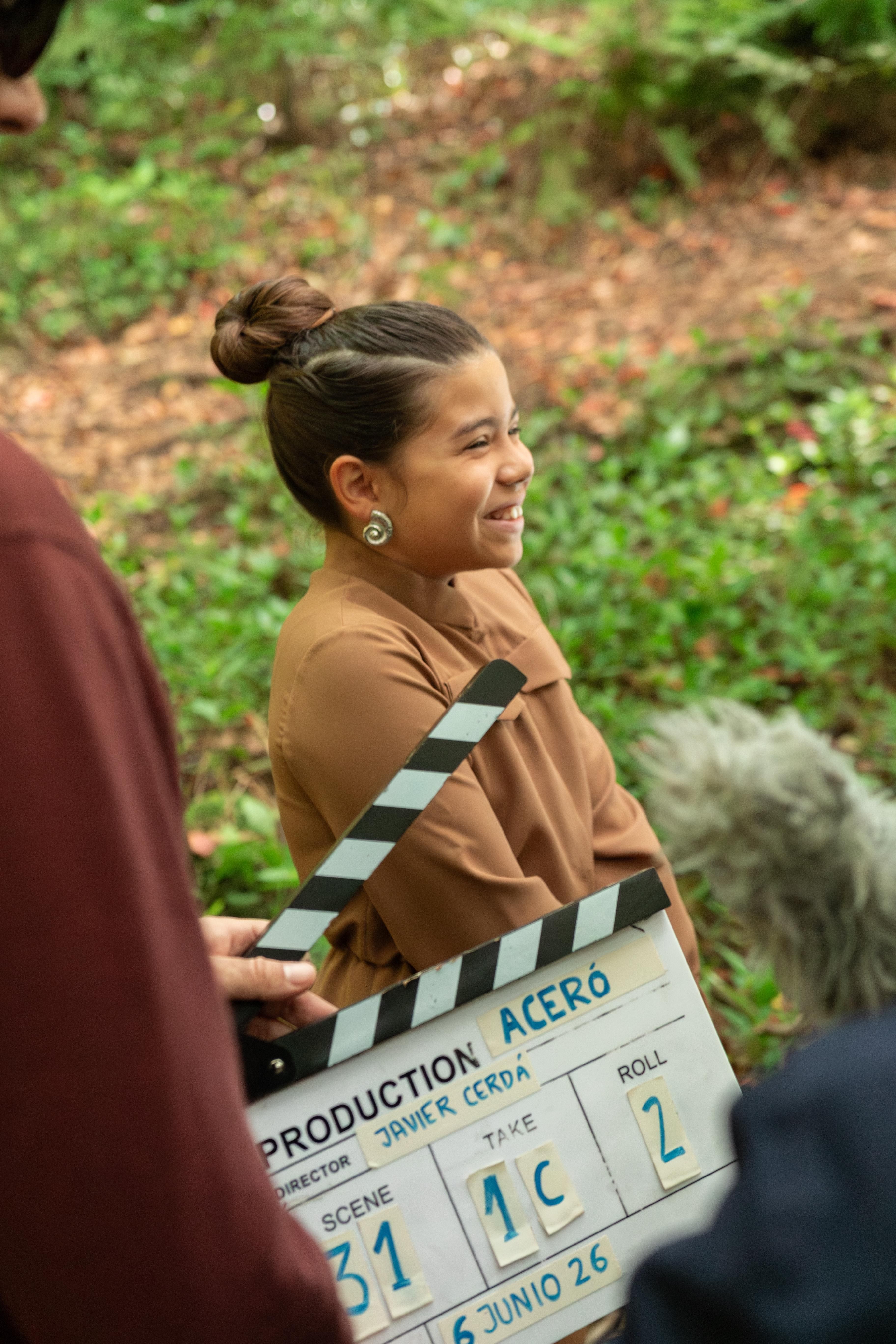 Daniela Hernández en el rodaje de 'Aceró'.