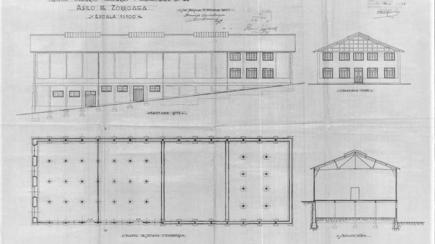 El plano para la construcción del asilo Reina Victoria