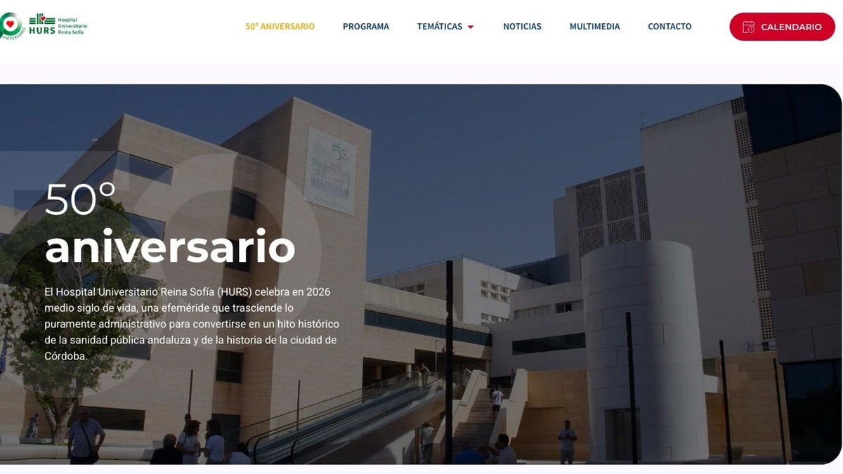 El Hospital Reina Sofía estrena una web específica para celebrar sus cinco décadas de historia