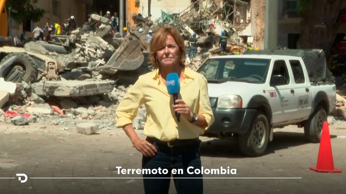 Almudena Ariza interrumpe su directo en RTVE por un silencio esperanzador en las labores de rescate del terremoto de Colombia
