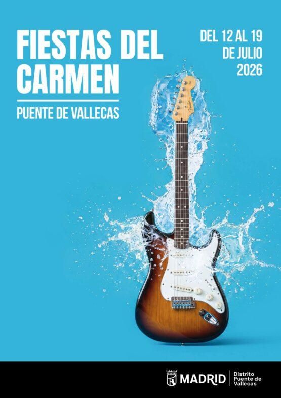 Cartel de las Fiestas del Carmen 2026 en Puente de Vallecas