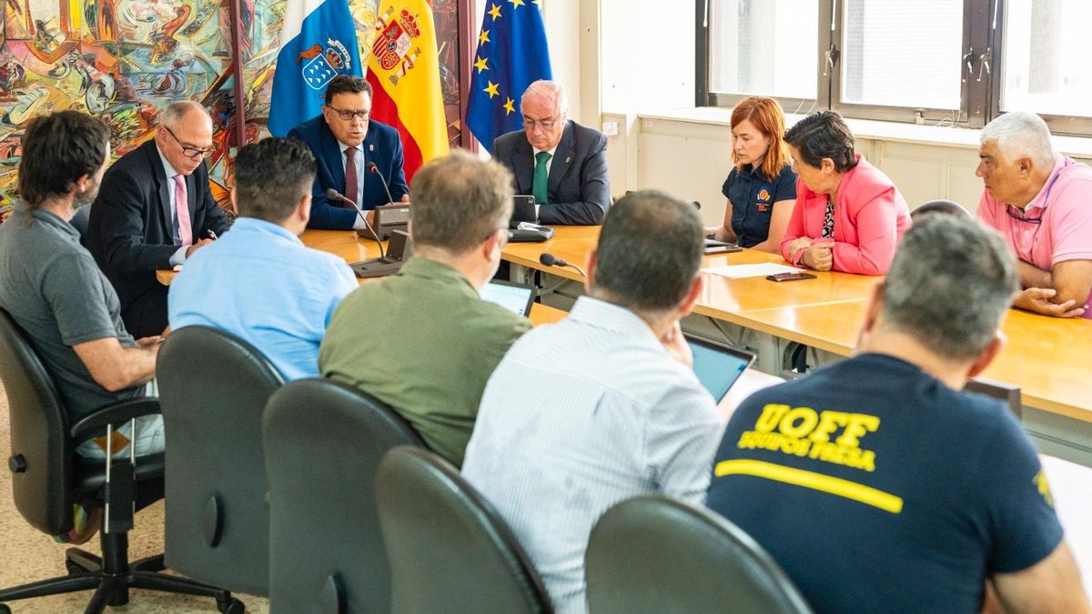 Reunión cabildos insulares para actualizar el Plan Territorial de Emergencias de Protección Civil de Canarias.
