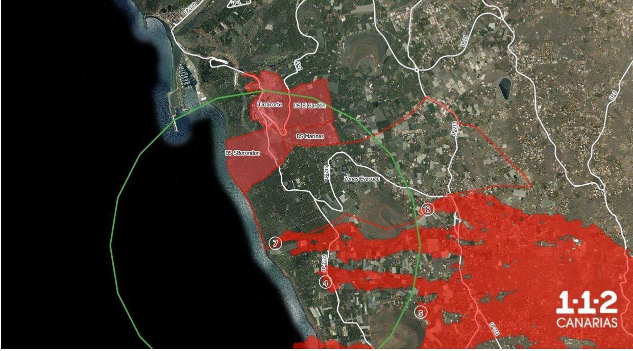Mapa de la zona a confinar.