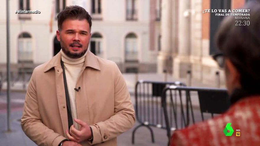 Rufián revela en 'El Intermedio' que cobró "en negro" y "en sobre"