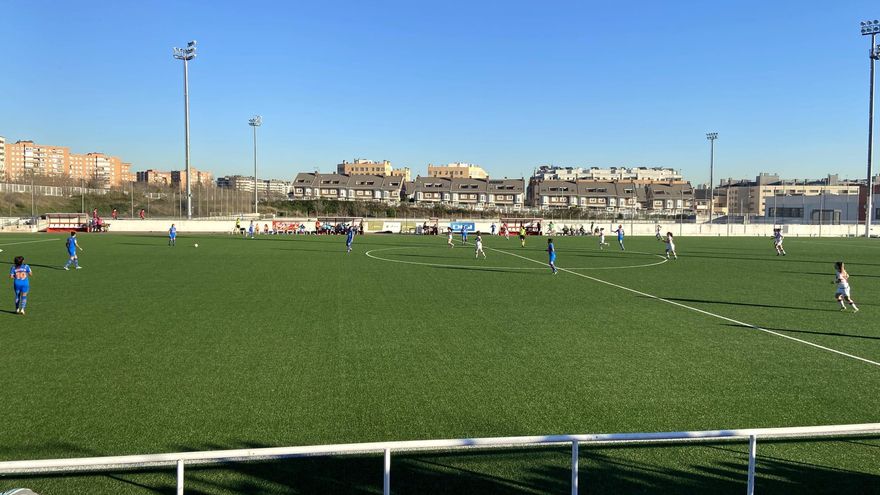 Las jugadoras durante el partido del Rayo.