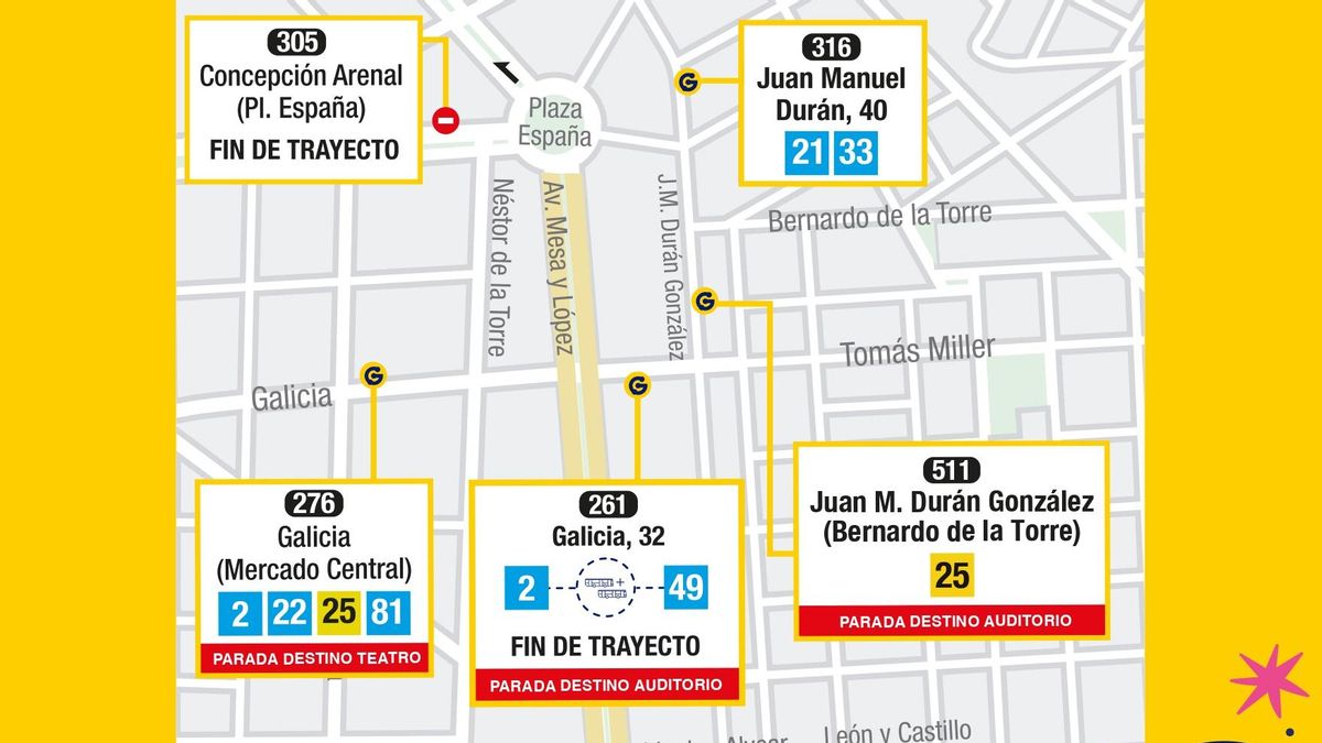 Cómo llegar en guagua a los conciertos de este viernes y al fin de fiesta del Carnaval de Las Palmas