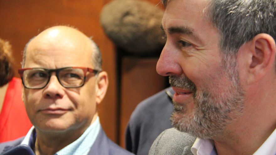 El ex presidente de Canarias, Fernando Clavijo, junto al secretario general de CC, José Miguel Barragán en una foto de archivo