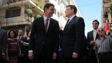 Pedro Sánchez con Ximo Puig el día de la investidura de este último como presidente de la Generalitat Valenciana.