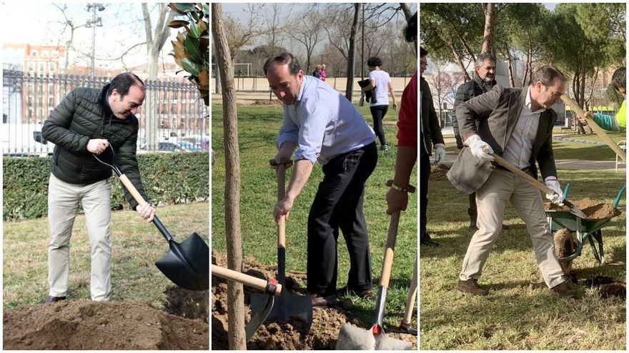 Borja Carabante plantando árboles los pasados meses de febrero y marzo