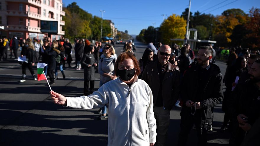 Manifestación contra las medidas anti COVID en Bulgaria