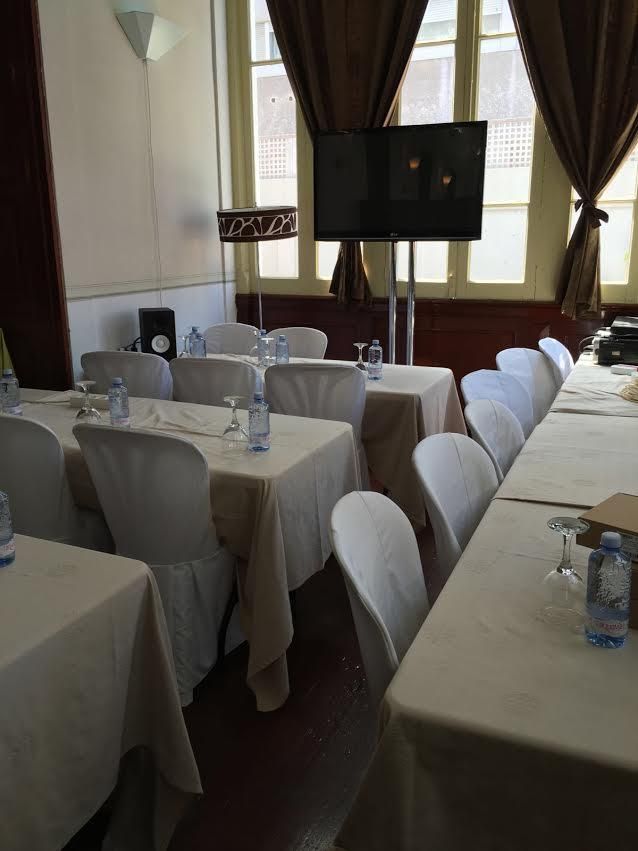 Preparativos para el acto de Rajoy en Gran Canaria.