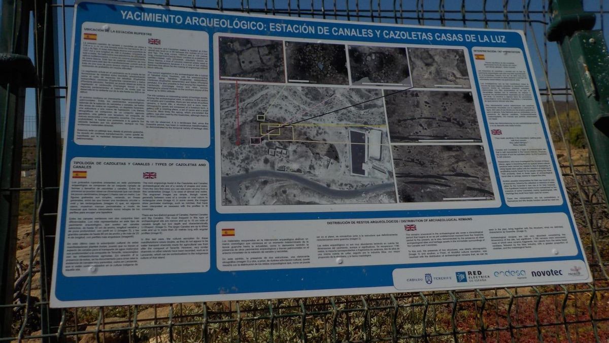 Cartelería sobre el yacimiento.