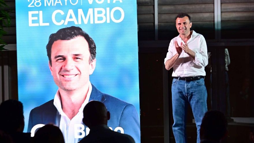 Bruno García en el acto de apertura de campaña electoral.