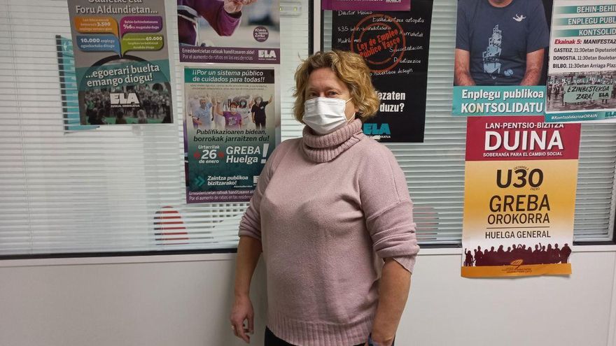 Ana María Sánchez, trabajadora de la residencia Gazteluondo de Bilbao