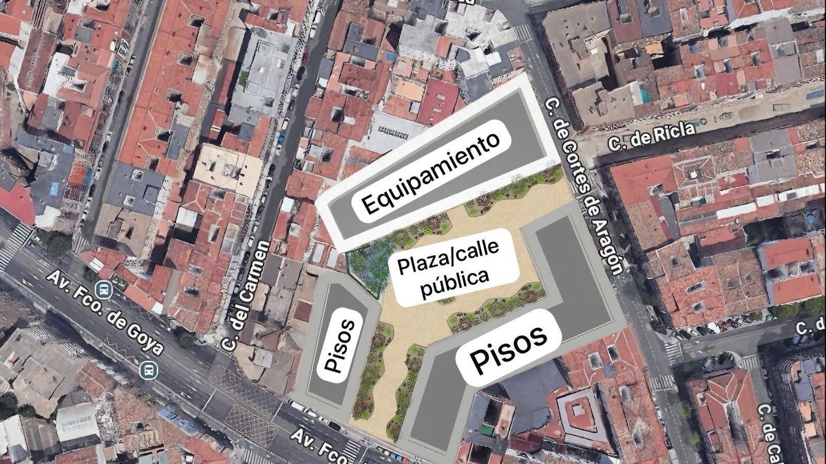 Así va a quedar la parcela del solar en el antiguo colegio de Jesús y María.