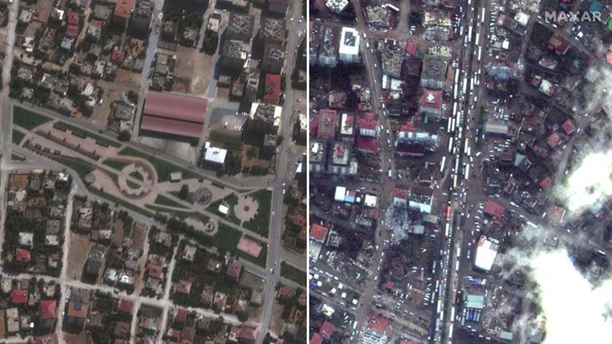 El antes y el después del terremoto en Turquía: imágenes de satélite muestran la devastación