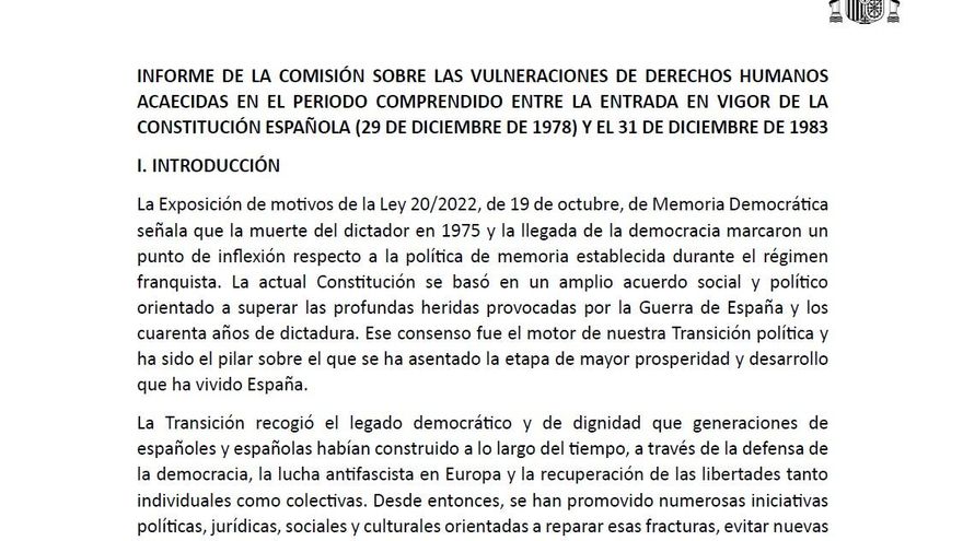 Consulta el informe completo del Gobierno sobre los 63 asesinatos de la Policía y la ultraderecha entre 1979 y 1983