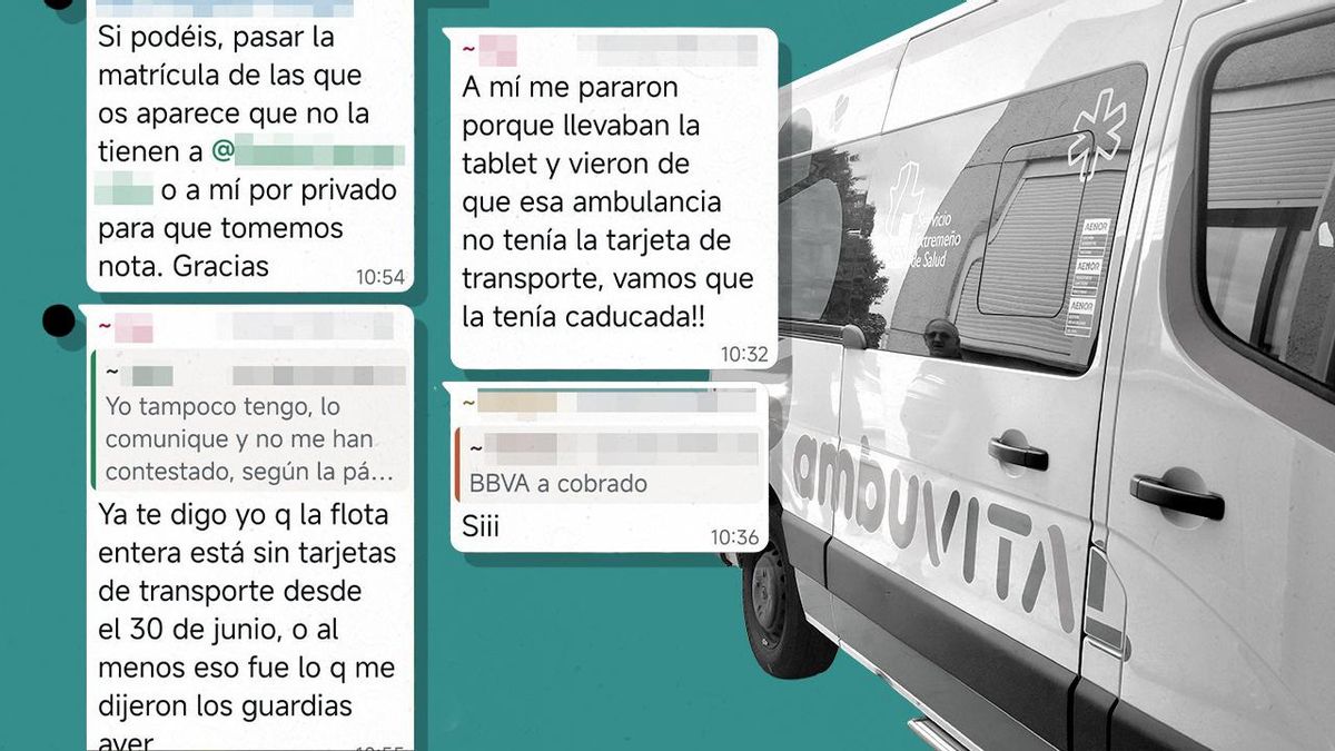 Montaje con capturas de pantalla de mensajes entre los trabajadores de Ambuvital