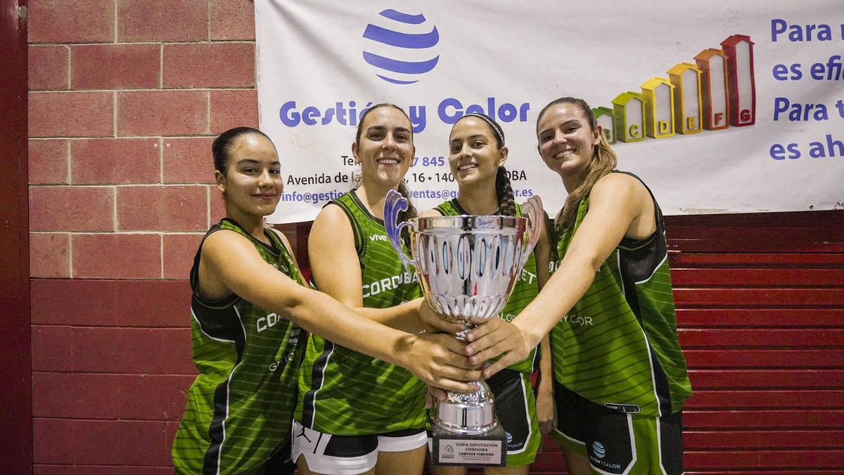 Cuarteo del Cordobasket campeón de las tres últimas copas Diputación