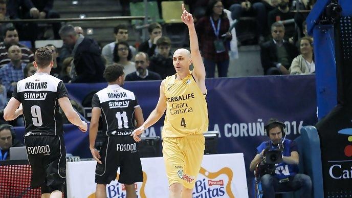 Partido de semifinales de la Copa del Rey entre el Herbalife Gran Canaria y el Bilbao Basket. ACB.