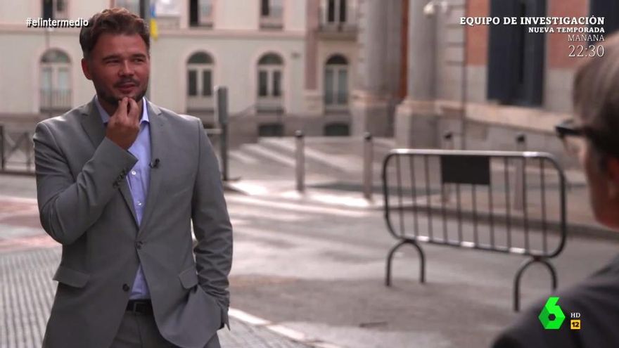 Gabriel Rufián habla con Thais Villas en 'El Intermedio' de su pasado: "He sido muy pobre, y he robado cosas"