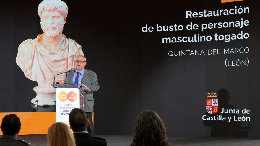 La Junta presume en AR-PA del restaurado busto romano de Quintana del Marco, sin León