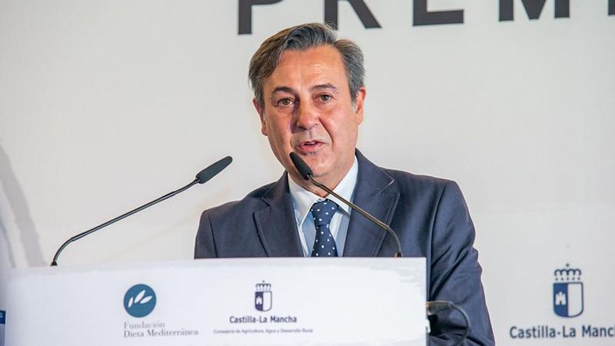 El periodista José Ribagorda tras recibir el premio