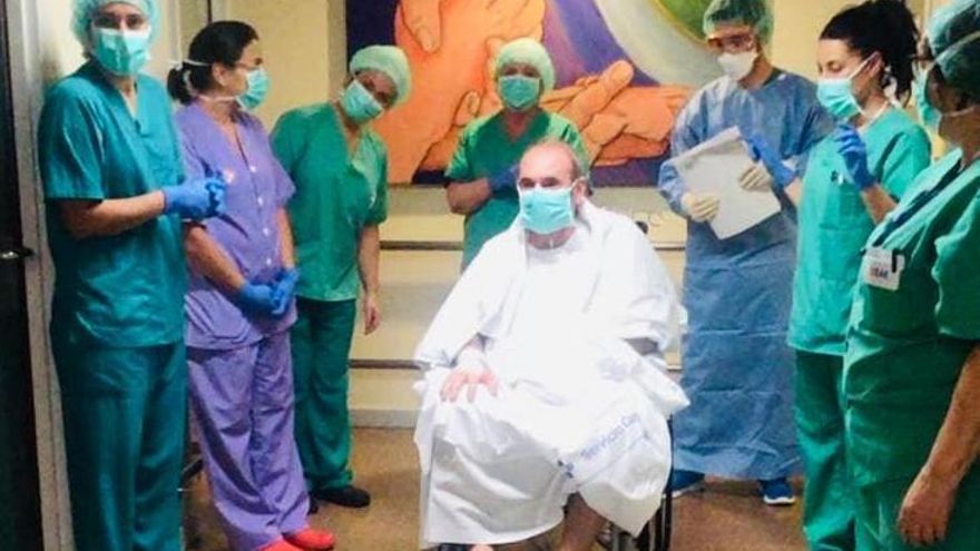 El paciente que ha ganado la batalla al coronavirus.