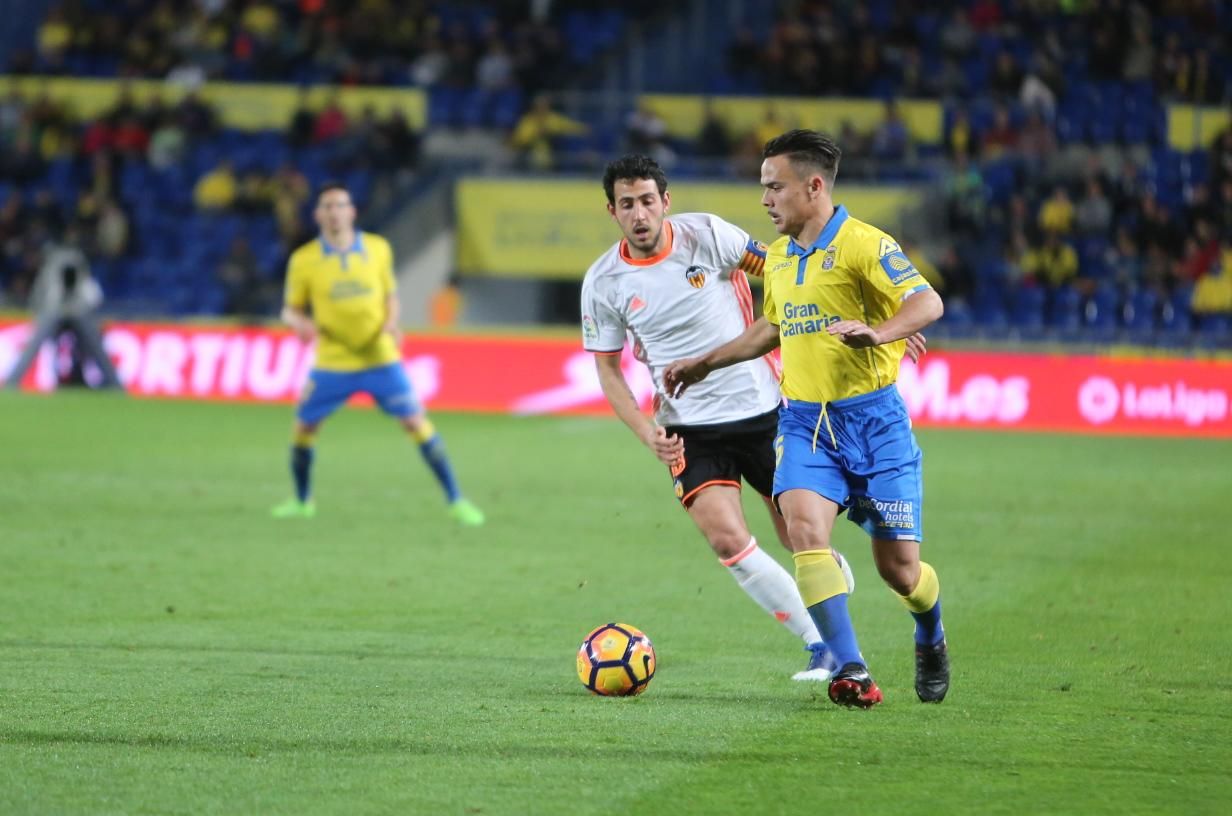 Imagen del encuentro entre la UD Las Palmas y el Valencia CF. Alejandro Ramos.