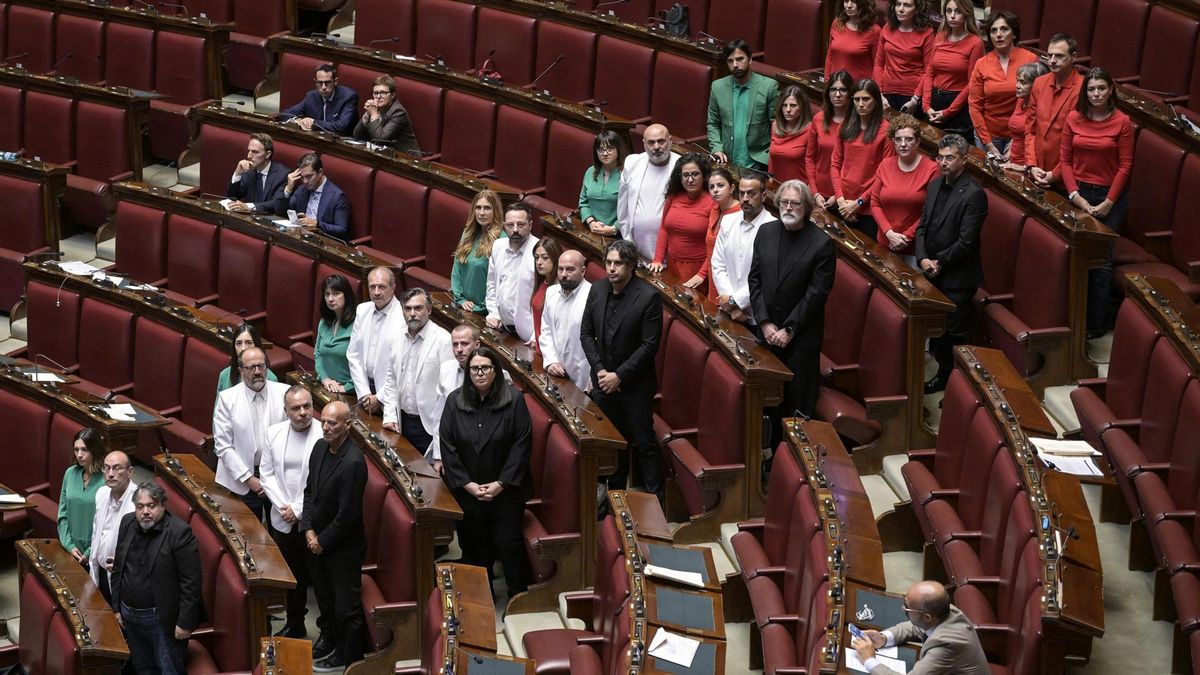 Los diputados de Movimiento 5 estrellas, en el Parlamento italiano